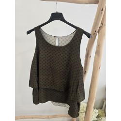 Blusa topitos verde