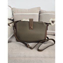 Bolso combinado taupe