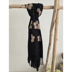Pashmina negra brillo...