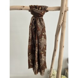 Pashmina brillo beige y...