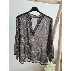 Blusa vaporosa estampada