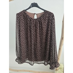 Blusa cacao topitos