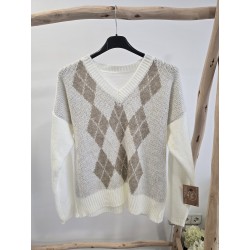 Jersey rombos beige