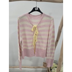 Chaqueta rayas lazos amarillos