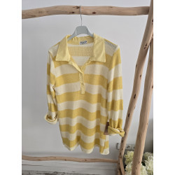 Polo rayas amarillo