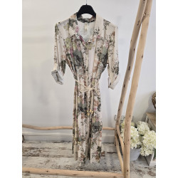 Vestido camisero estampado