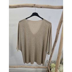 Jersey brillo beige