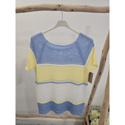 Jersey manga corta tricolor...