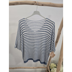 Jersey rayitas manga corta...