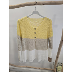 Chaqueta tricolor amarilla,...