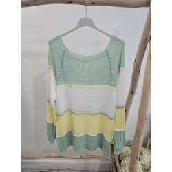 Jersey tricolor verde agua,...