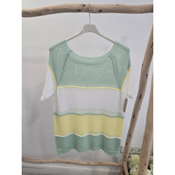 Jersey tricolor manga corta...