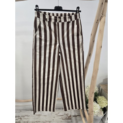Pantalón rayas cacao