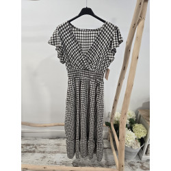 Vestido vichy cacao