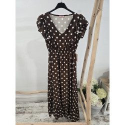 Vestido largocacao lunares