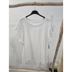 Camiseta blanca perforada