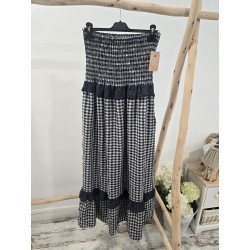 Vestido vichy marino