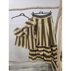 Conjunto amarillo y cacao