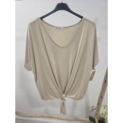 Camiseta beige nudo