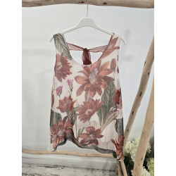 Blusa estampada teja
