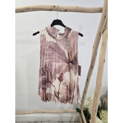Blusa plisada estampada