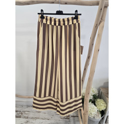 Pantalón amarillo rayas cacao