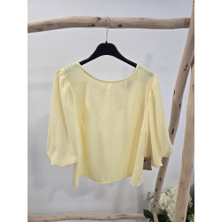 Blusa amarilla zado espalda