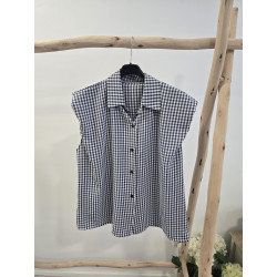 Blusa vichy marino