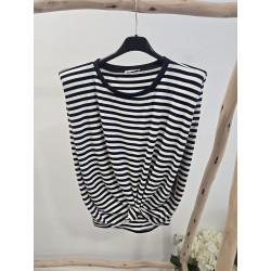 Camiseta navy hombreras
