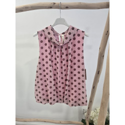 Blusa rosa lunares cacao