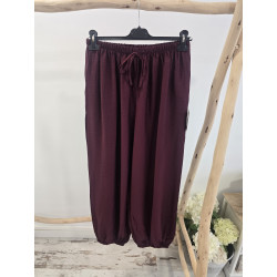 Pantalón burdeos puño