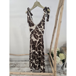 Vestido estampado cacao...