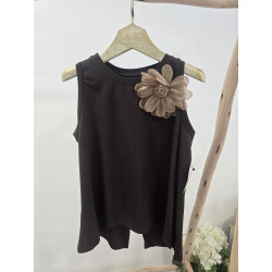 Camiseta cacao flor