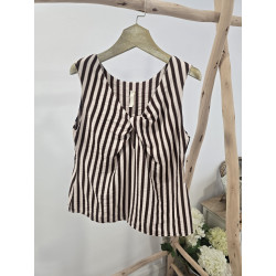 Blusa rayitas cacao