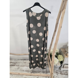 Vestido verde lunares