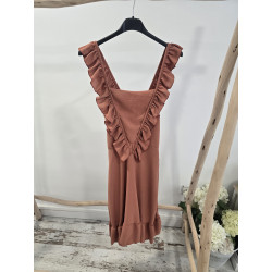 Vestido teja corto