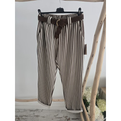 Pantalón rayas cacao