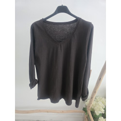 Camiseta basic cacao