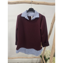 Sudadera burdeos