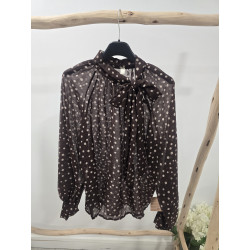 Blusa lunares cacao