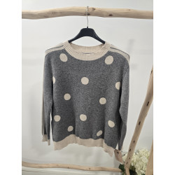 Jersey gris lunares