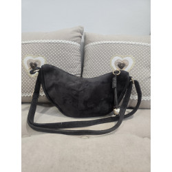 Bolso media luna gris