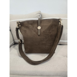 Bolso broche taupe