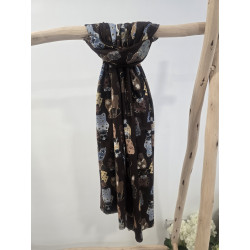 Pashmina perritos cacao