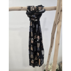 Pashmina perritos negro