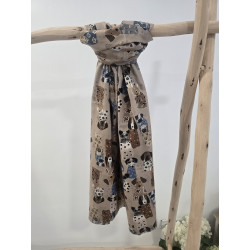 Pashmina perritos beige