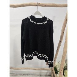 Jersey negro corazones...
