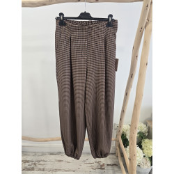 Pantalón cuadritos cacao y...