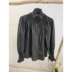 Blusa cuello fruncido...